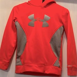Girls hot pink and silver UA hoodie